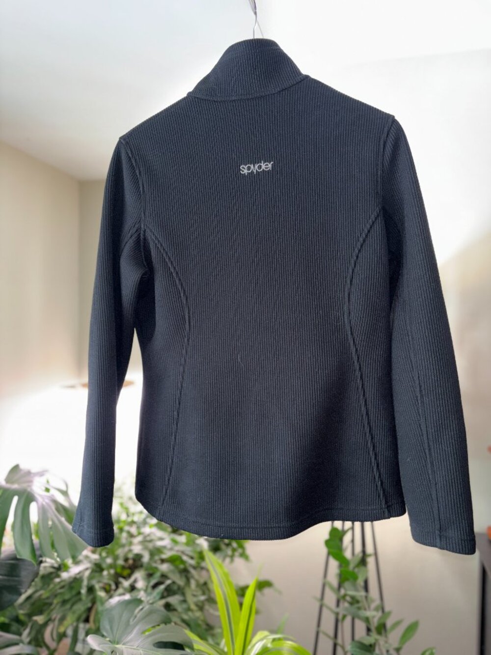 Spyder Women’s Full Zip Core Sweater Jacket Black Neon Pink Size L Like New - Picture 4 of 10
